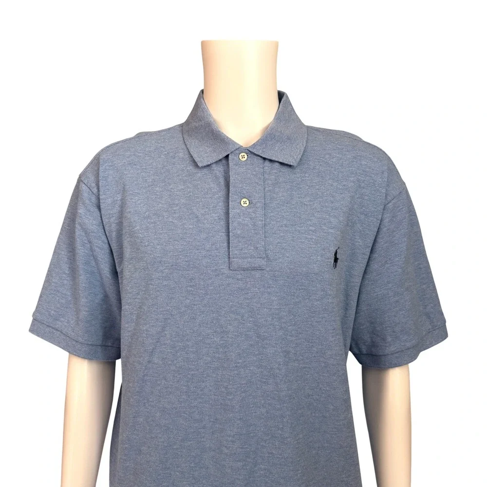 Polo Ralph Lauren Mens Short Sleeve Light Blue Polo Shirt Classic Fit Size‎ XL